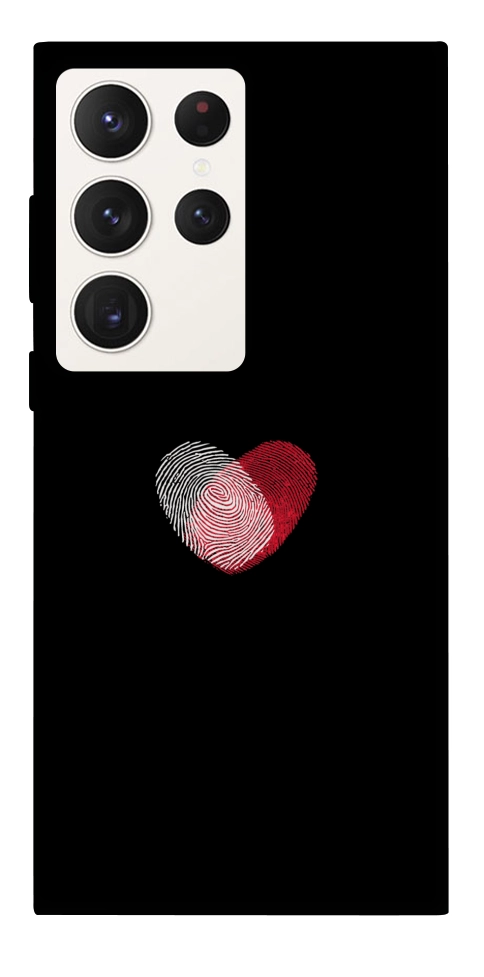 Чохол Fingerprint heart для Galaxy S23 Ultra