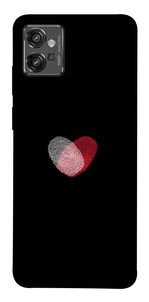 Чохол Fingerprint heart для Motorola Moto G32