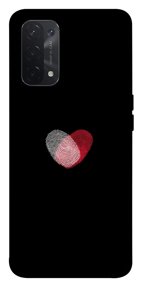 Чехол Fingerprint heart для Oppo A74 5G