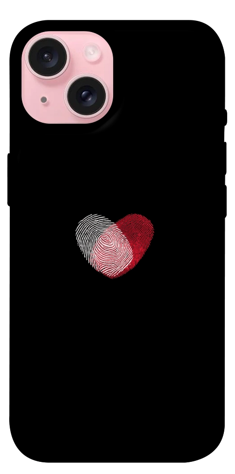 Чохол Fingerprint heart для iPhone 15