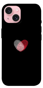 Чехол Fingerprint heart для iPhone 15