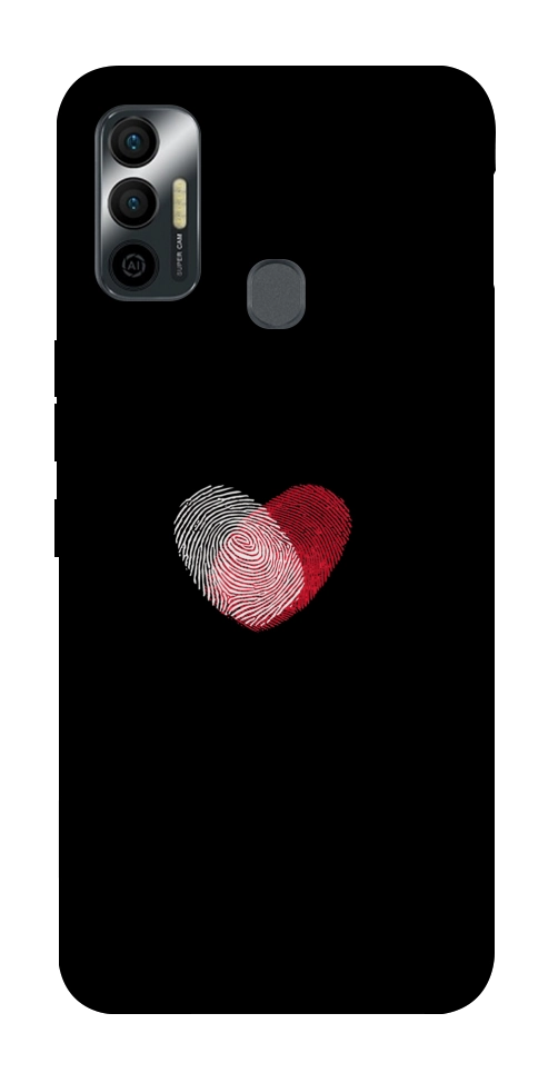 Чохол Fingerprint heart для TECNO Spark 7