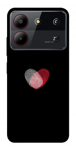 Чохол Fingerprint heart для ZTE Blade A54 4G