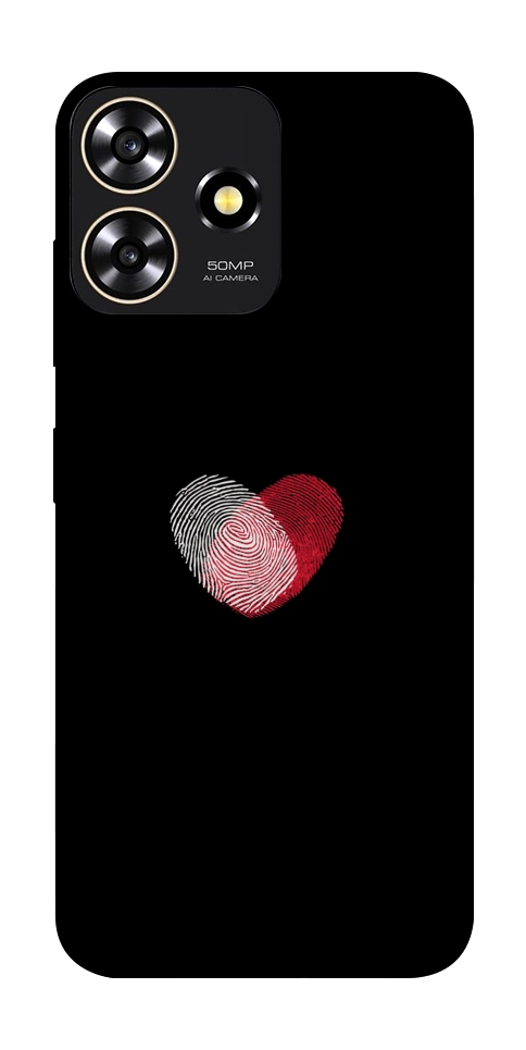 Чохол Fingerprint heart для ZTE Blade A73 4G