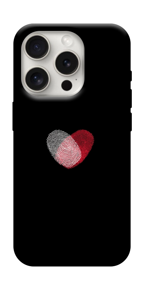 Чохол Fingerprint heart для iPhone 16 Pro