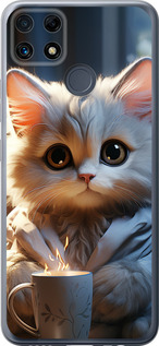 Чохол для Realme C25s White cat