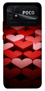 Чехол Hearts pattern для Xiaomi Poco C40