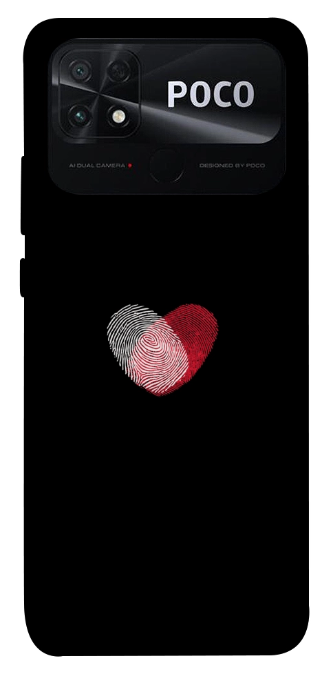 Чехол Fingerprint heart для Xiaomi Poco C40