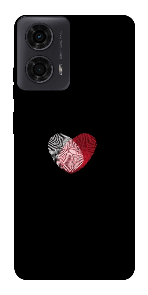 Чехол Fingerprint heart для Motorola Moto G24