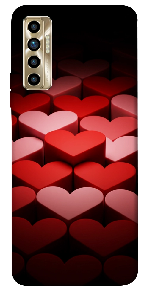 Чехол Hearts pattern для TECNO Camon 17P