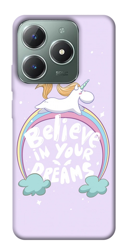 Чехол Believe in your dreams unicorn для Realme C61