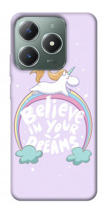 Чохол Believe in your dreams unicorn для Realme C61