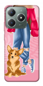 Чохол Girl and corgi для Realme C61