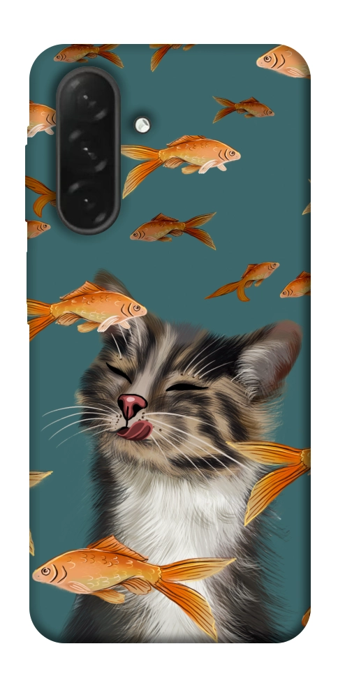 Чохол Cat with fish для Galaxy A26 5G