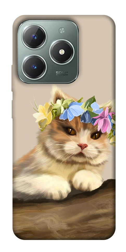 Чехол Cat in flowers для Realme C61