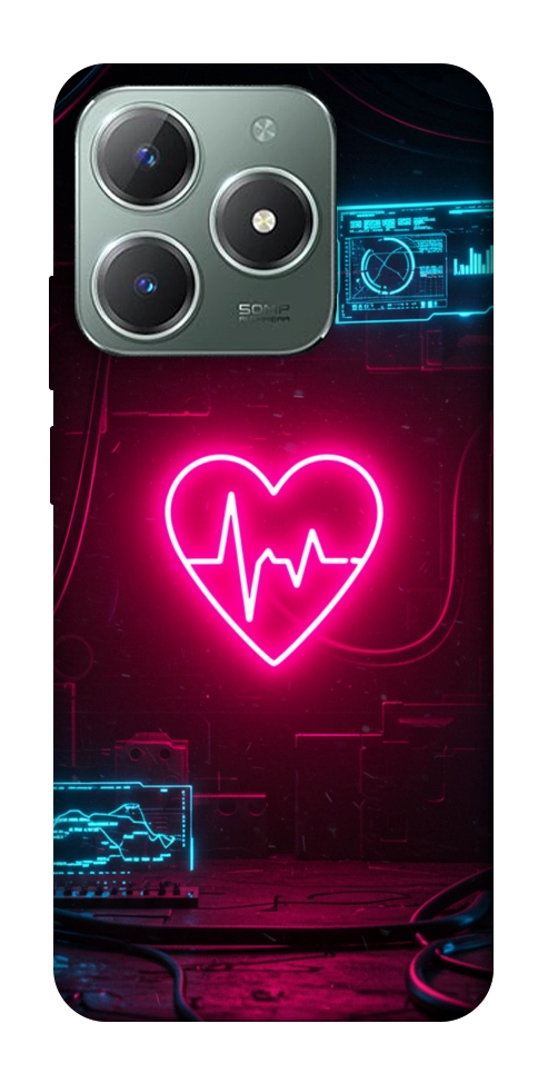 Чехол Neon heart для Realme C61