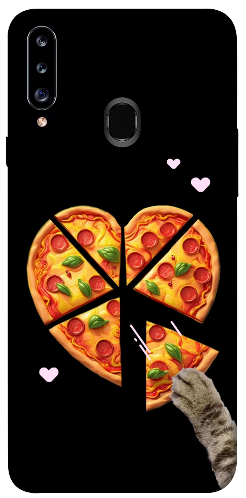 Чохол Pizza Love Cat для Galaxy A20s (2019)