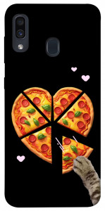 Чехол Pizza Love Cat для Samsung Galaxy A20 A205F