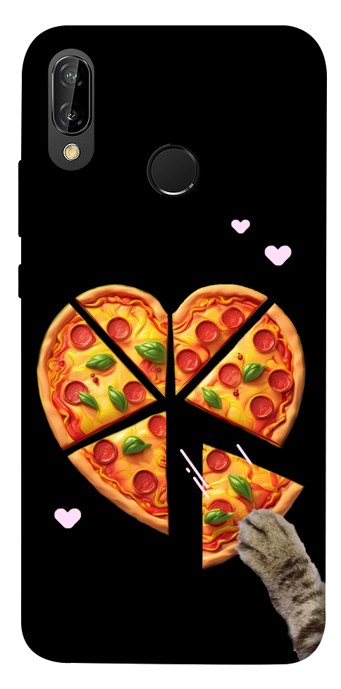 Чохол Pizza Love Cat для Huawei P20 Lite