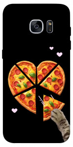 Чехол Pizza Love Cat для Galaxy S7 Edge