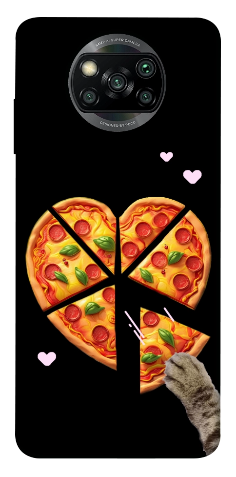 Чохол Pizza Love Cat для Xiaomi Poco X3 NFC