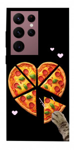 Чехол Pizza Love Cat для Galaxy S22 Ultra