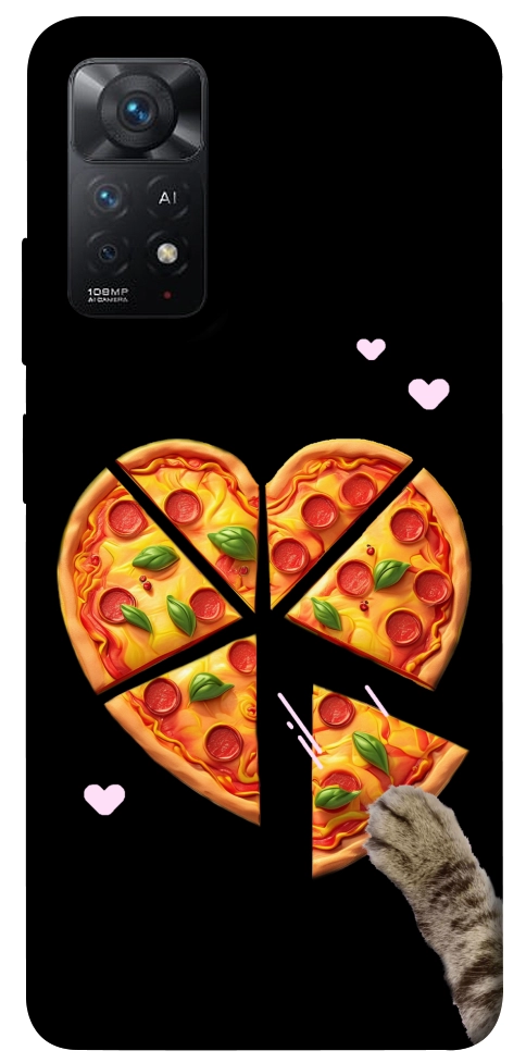 Чохол Pizza Love Cat для Xiaomi Redmi Note 11 Pro 5G