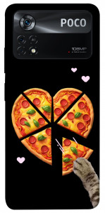 Чехол Pizza Love Cat для Xiaomi Poco X4 Pro