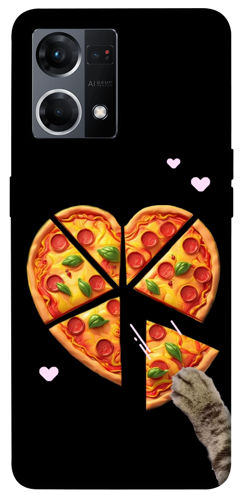 Чохол Pizza Love Cat для Oppo Reno 7 4G