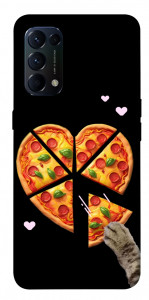 Чехол Pizza Love Cat для Oppo Reno 5 4G