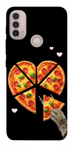 Чохол Pizza Love Cat для Motorola Moto E40