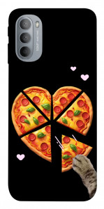 Чохол Pizza Love Cat для Motorola Moto G31