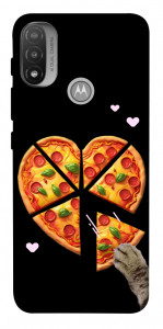 Чохол Pizza Love Cat для Мotorola Moto E20