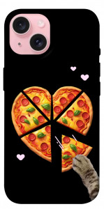 Чохол Pizza Love Cat для iPhone 15