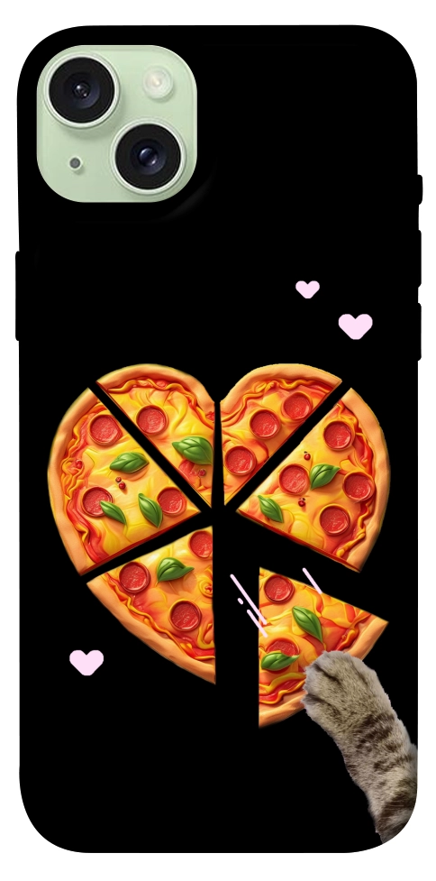 Чохол Pizza Love Cat для iPhone 15 Plus