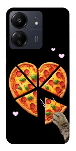 Чохол Pizza Love Cat для Xiaomi Redmi 13C