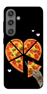 Чохол Pizza Love Cat для Galaxy S24