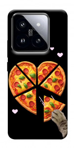 Чехол Pizza Love Cat для Xiaomi 14 Pro