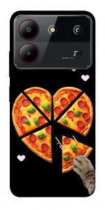 Чохол Pizza Love Cat для ZTE Blade A54 4G