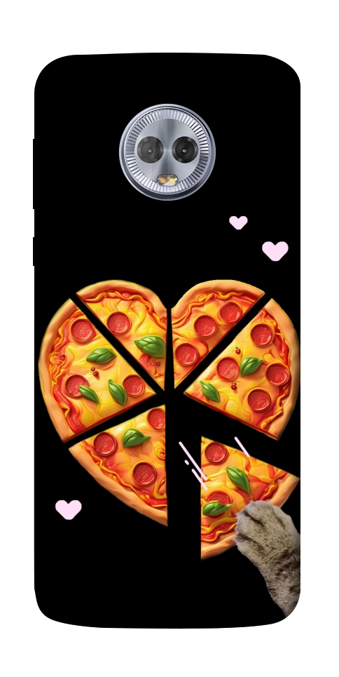 Чехол Pizza Love Cat для Motorola Moto G6 Plus