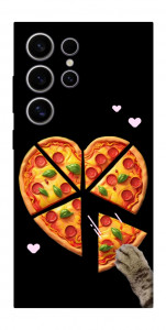 Чехол Pizza Love Cat для Galaxy S25 Ultra