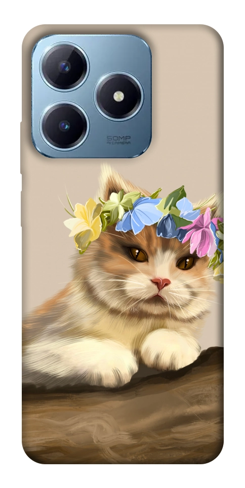 Чехол Cat in flowers для Realme C63 4G