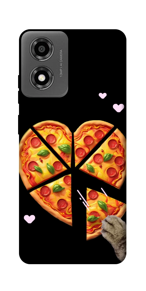 Чохол Pizza Love Cat для Motorola Moto E14