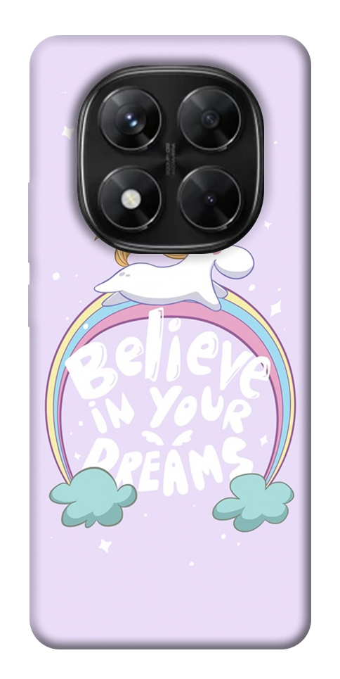 Чехол Believe in your dreams unicorn для Xiaomi Redmi Note 14 Pro 5G