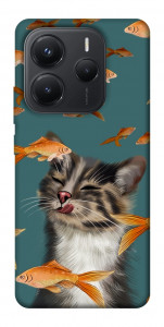 Чохол Cat with fish для Xiaomi Redmi Note 14 5G