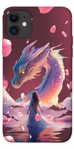 Чохол Girl and dragon для iPhone 11