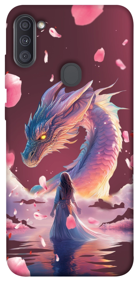 Чехол Girl and dragon для Galaxy A11 (2020)