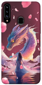 Чехол Girl and dragon для Galaxy A20s (2019)