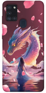 Чехол Girl and dragon для Galaxy A21s (2020)