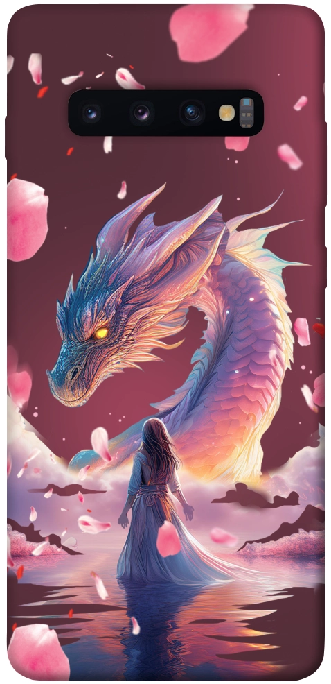 Чохол Girl and dragon для Galaxy S10 Plus (2019)